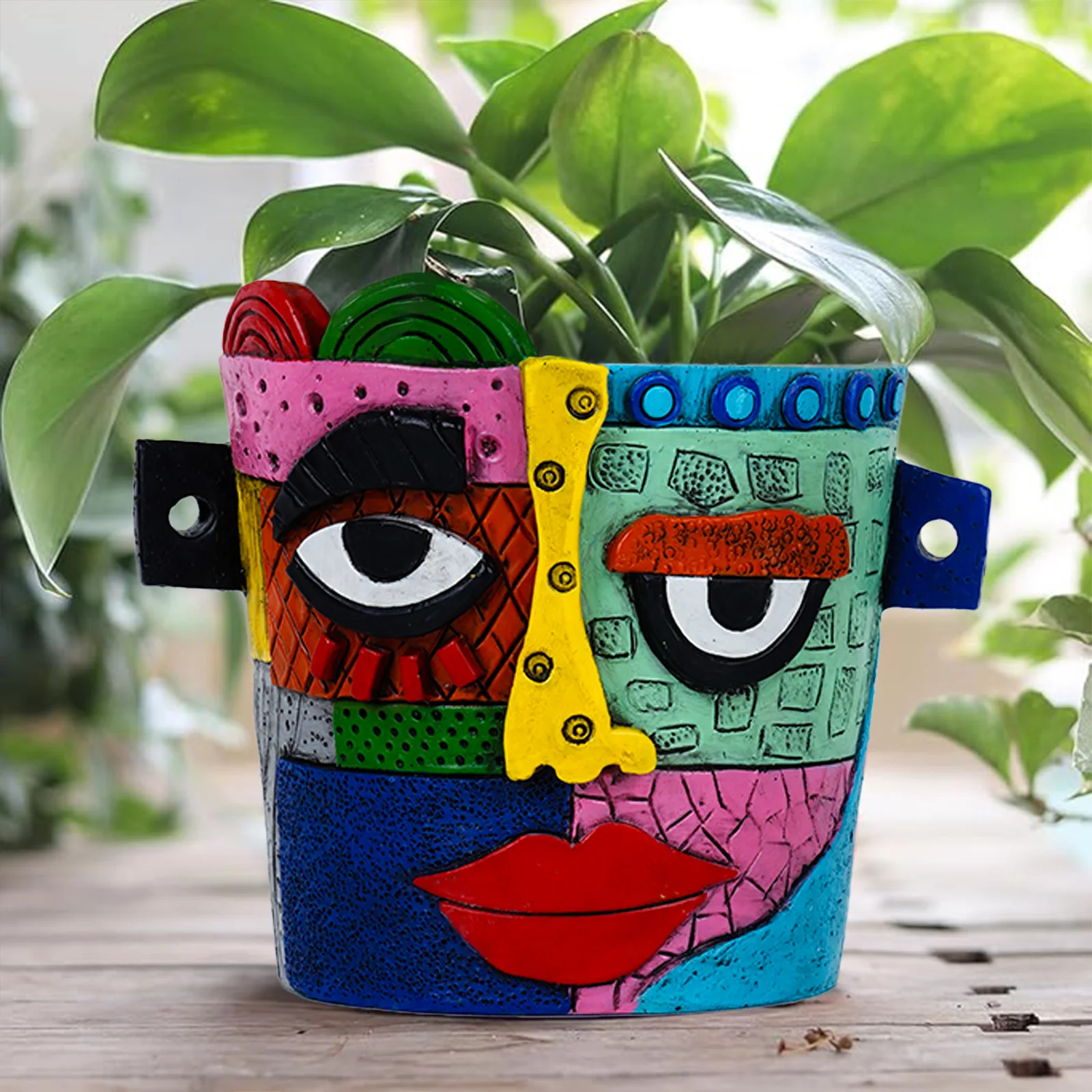 Picasso Brutalist Abstract Beauty Flower Pot Ornaments Head Planter Pots Container Face Planters Pots Head Colorful Face Art
Picasso Brutalist Abstract Beauty Flower Pot Ornaments Head Planter Pots Container Face Planters Pots Head Colorful Face Art