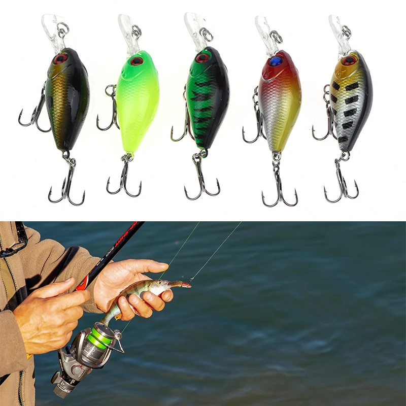 {DODOA} 5Pcs/Box Crankbait Topwater Crank Wobblers 4.4g Micro Artificial Baits Rock Fish Bass Fishing Lure Set Fishing Tackle
{DODOA} 5Pcs/Box Crankbait Topwater Crank Wobblers 4.4g Micro Artificial Baits Rock Fish Bass Fishing Lure Set Fishing Tackle
