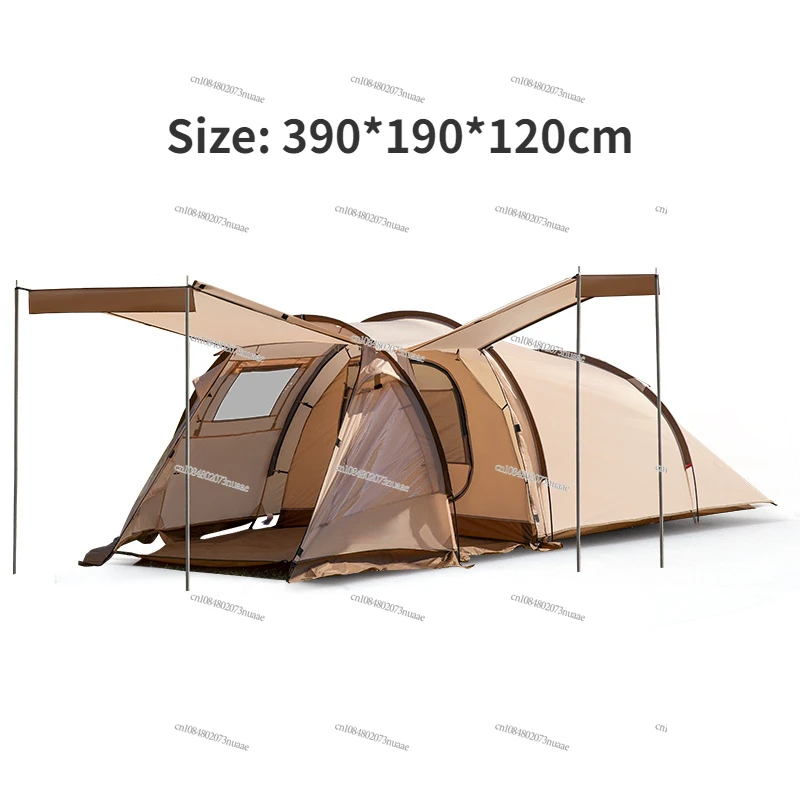 Outdoor Tunnel Camping Tent, One Bedroom, Two Living Rooms, Rain and Sun Protection, Large Capacity Tent
Outdoor Tunnel Camping Tent, One Bedroom, Two Living Rooms, Rain and Sun Protection, Large Capacity Tent