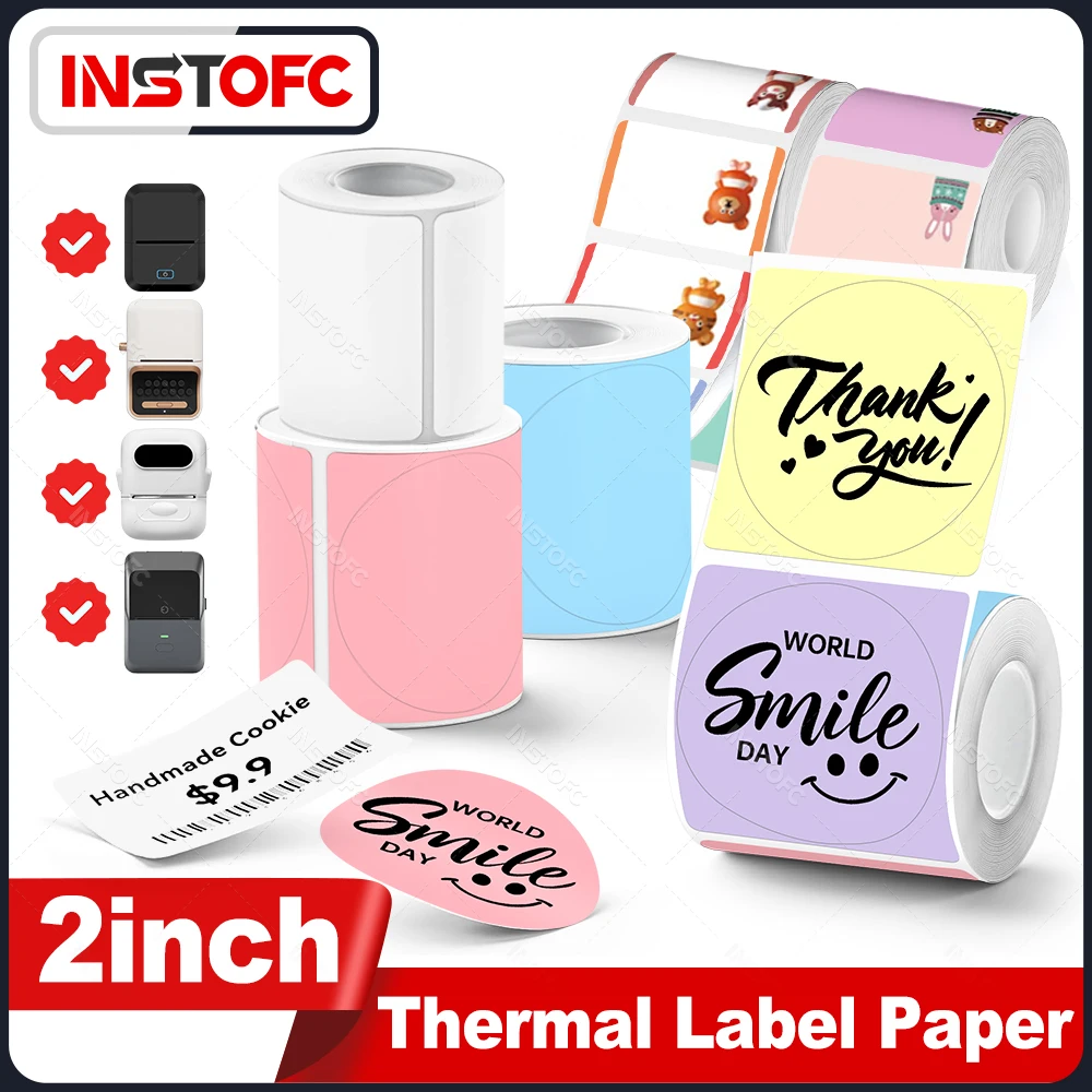 Marklife X2 P50 Thermal Label Sticker Self-adhesive Paper Roll for Name Price Notes Tag Print White Colors Circular Square Label
Marklife X2 P50 Thermal Label Sticker Self-adhesive Paper Roll for Name Price Notes Tag Print White Colors Circular Square Label