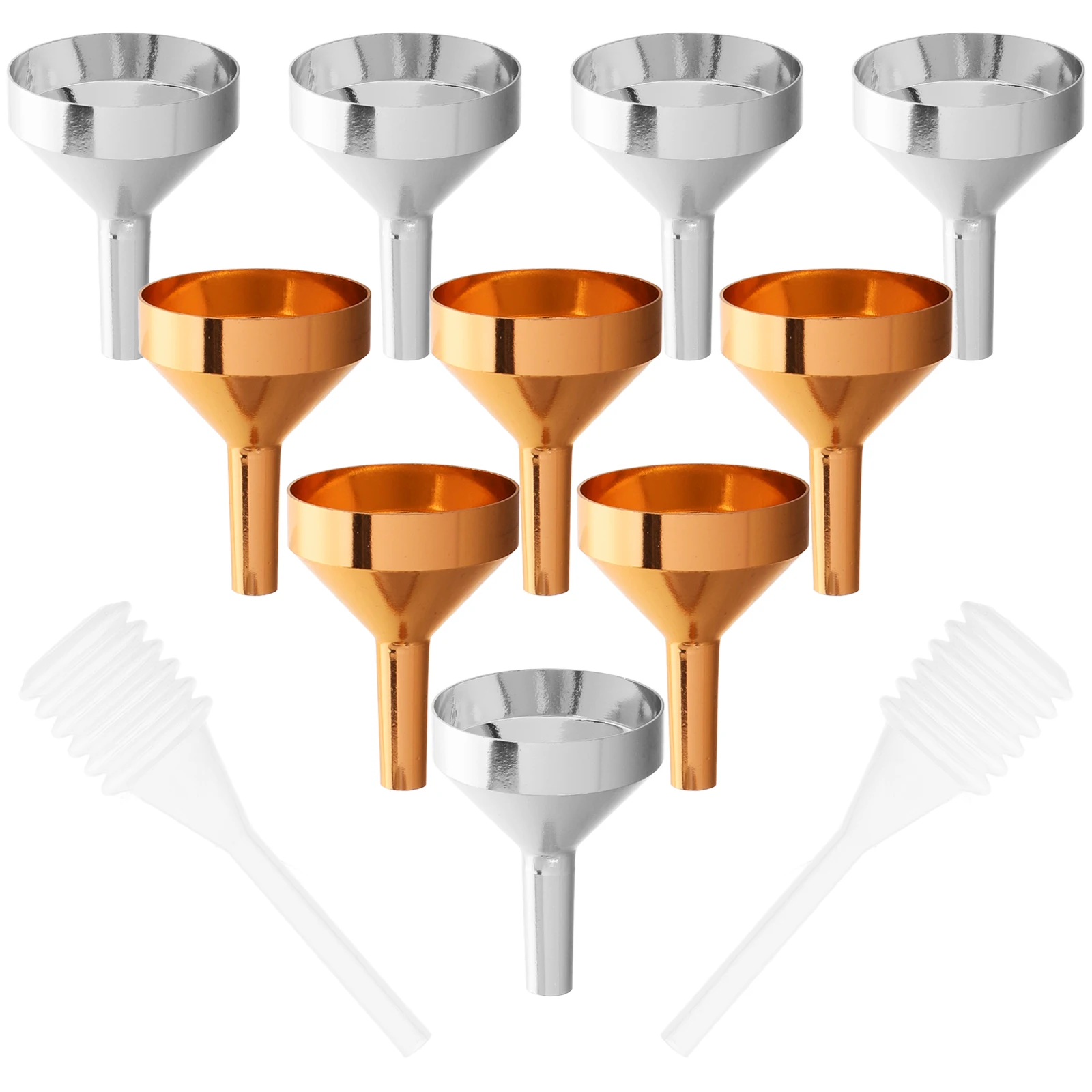 12Pcs Small Metal Funnels Mini Set for Perfume Liquid Essential Oils Spice Powder Lab Kitchen Refill Pump Bottle Dispenser
12Pcs Small Metal Funnels Mini Set for Perfume Liquid Essential Oils Spice Powder Lab Kitchen Refill Pump Bottle Dispenser