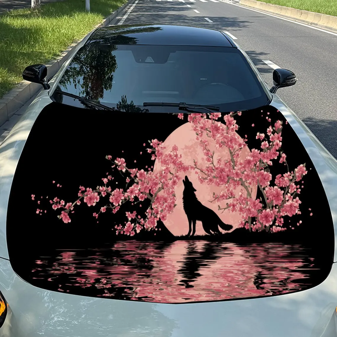 Elegant Cherry Blossom and Wolf - Moon Auto Cover Sticker, Waterproof and Self-adhesive Auto Hood Decal, Auto Vinyl Wraps, Cool
Elegant Cherry Blossom and Wolf - Moon Auto Cover Sticker, Waterproof and Self-adhesive Auto Hood Decal, Auto Vinyl Wraps, Cool