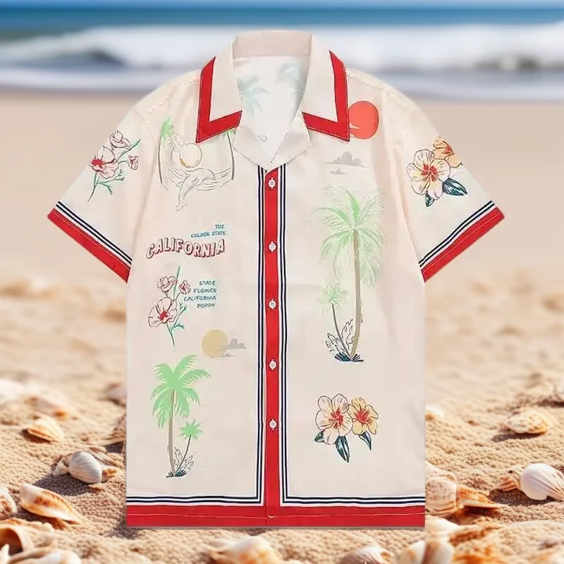 Spring Summer Hawaiian Shirt Men's Casual Street Trend Floral Plant Print Hip Hop Comfortable High Quality Tropical Vacation Shi
Spring Summer Hawaiian Shirt Men's Casual Street Trend Floral Plant Print Hip Hop Comfortable High Quality Tropical Vacation Shi