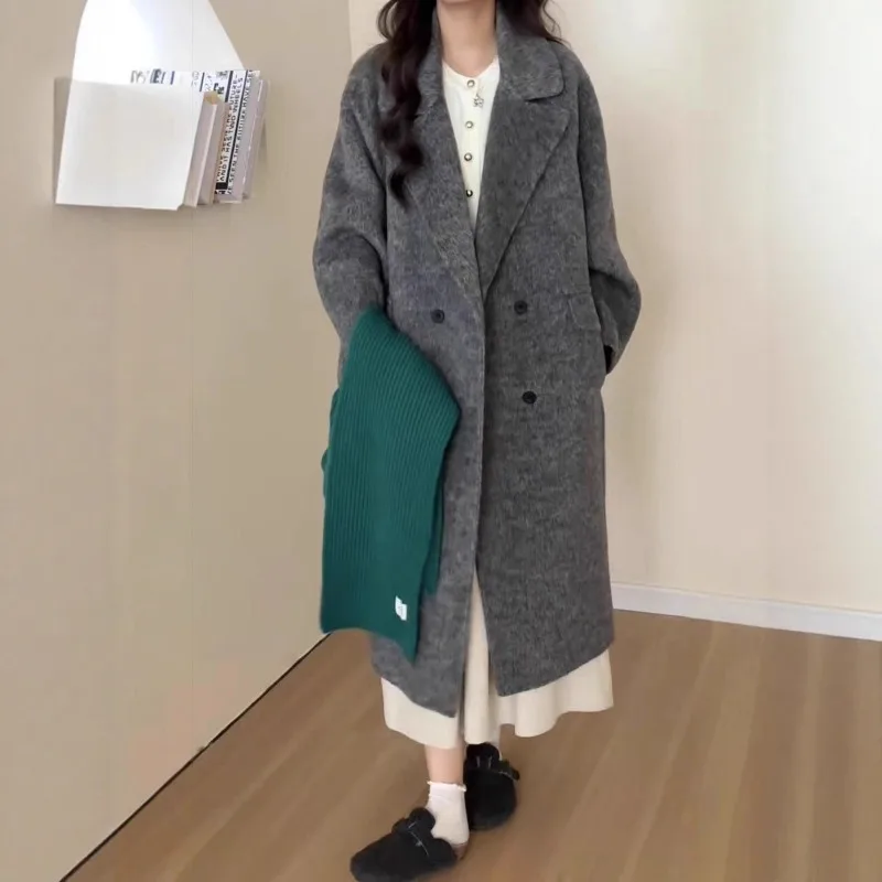 2026 New 100% Double-sided Wool Coat Women's Long Notched Collar Woolen Winter Jacket Overcoat
2026 New 100% Double-sided Wool Coat Women's Long Notched Collar Woolen Winter Jacket Overcoat
