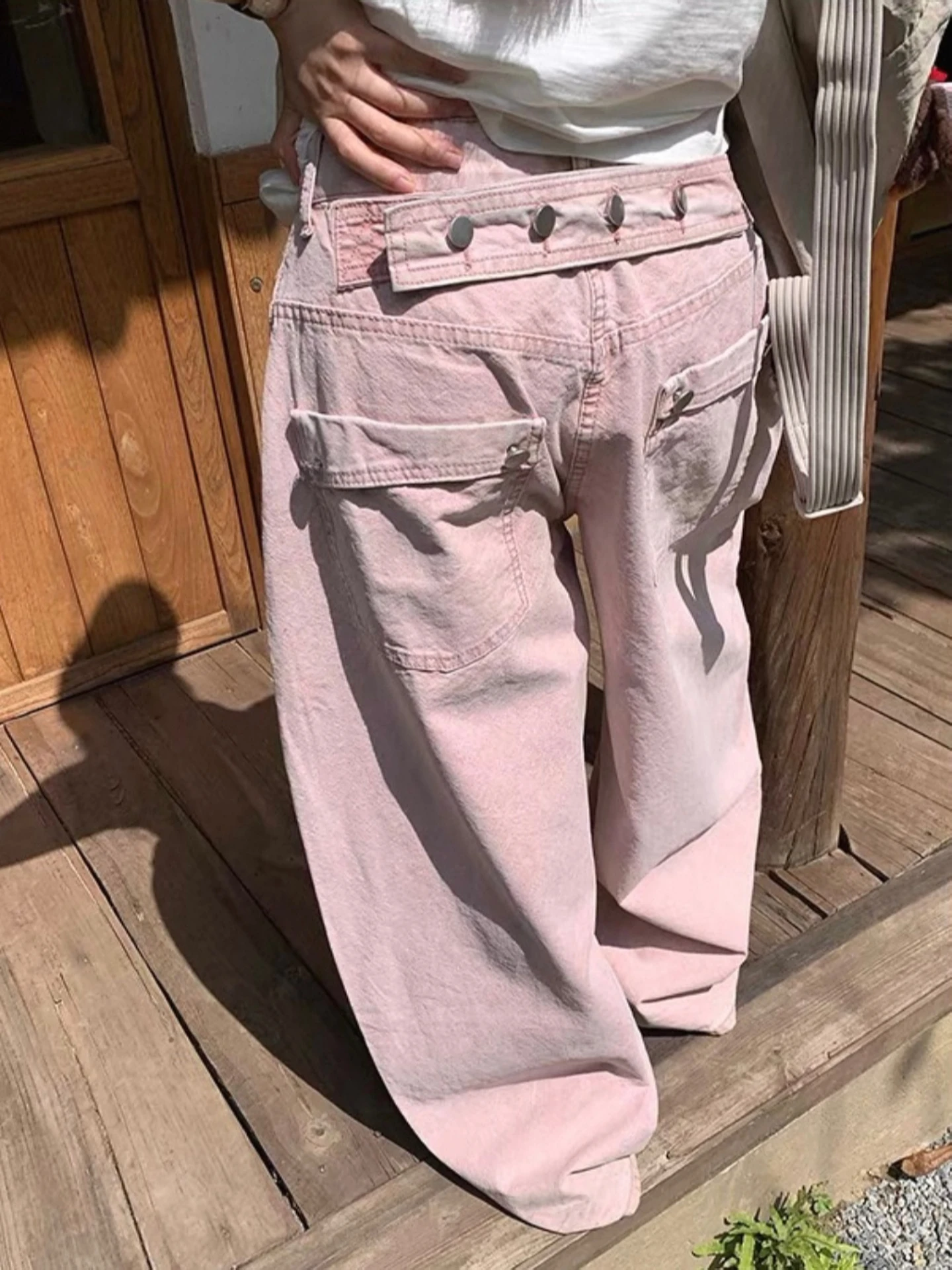 plus Size American Retro Pink Button Knife Jeans Women's High Street Loose Slim Wide Leg Long Pants Casual High Waist
plus Size American Retro Pink Button Knife Jeans Women's High Street Loose Slim Wide Leg Long Pants Casual High Waist