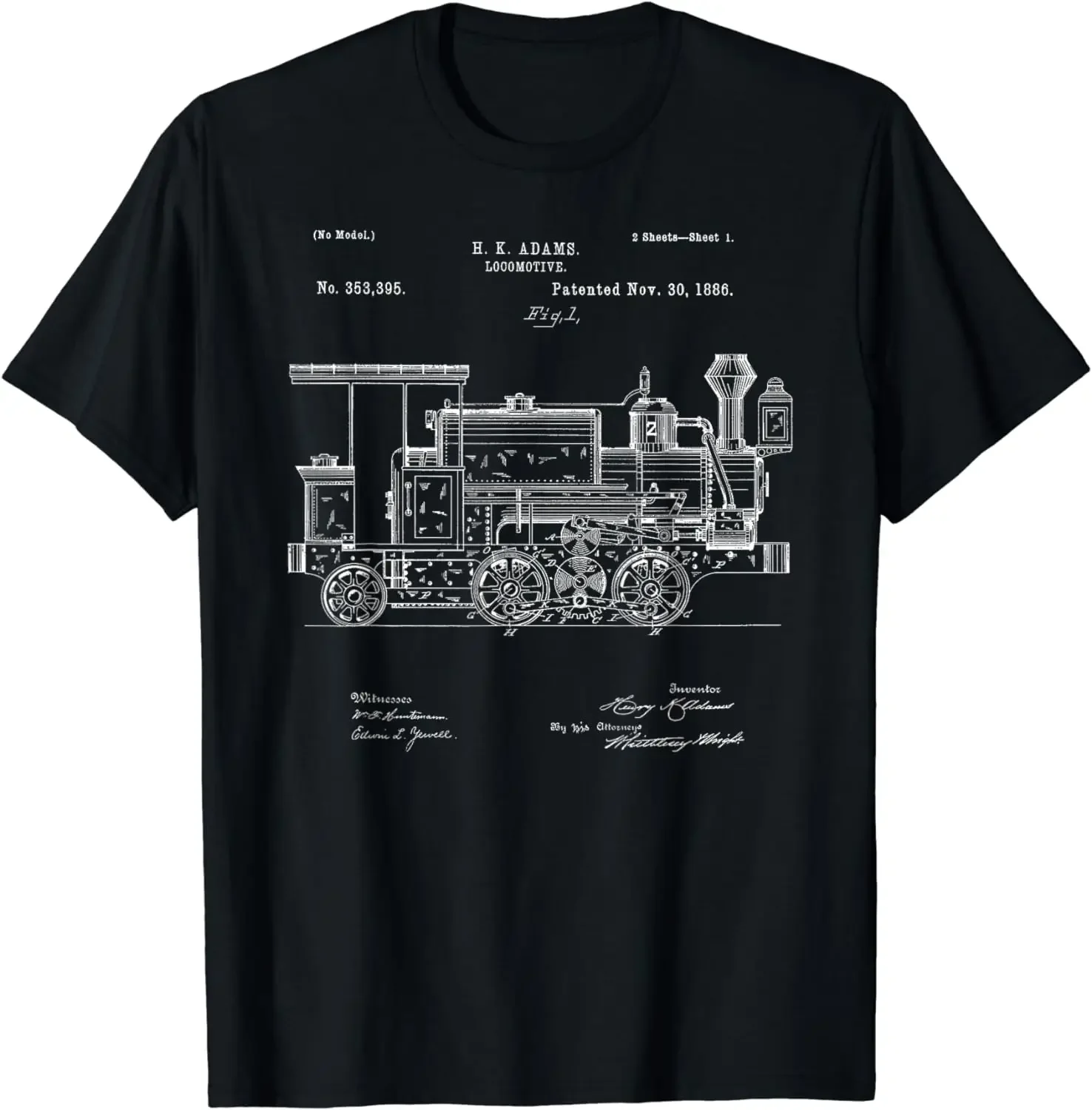 Vintage Patent Print 1886 Locomotive Steam Train Gift T-Shirt 100% Cotton O-Neck Short Sleeve Casual Mens T-shirt Size S-3XL
Vintage Patent Print 1886 Locomotive Steam Train Gift T-Shirt 100% Cotton O-Neck Short Sleeve Casual Mens T-shirt Size S-3XL