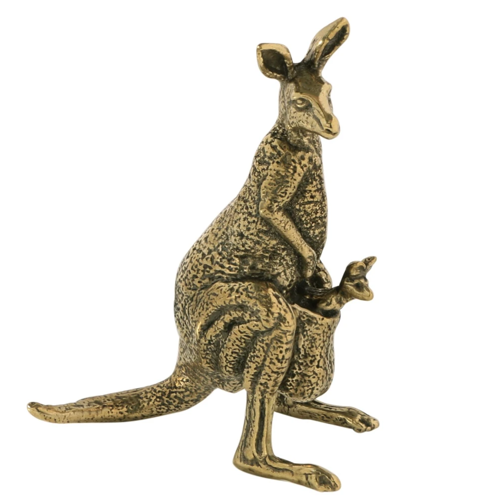 Antique-Style Brass Kangaroo & Baby Sculpture Animal Figurines Retro Desktop Decorative Ornament for Home Office Collection
Antique-Style Brass Kangaroo & Baby Sculpture Animal Figurines Retro Desktop Decorative Ornament for Home Office Collection