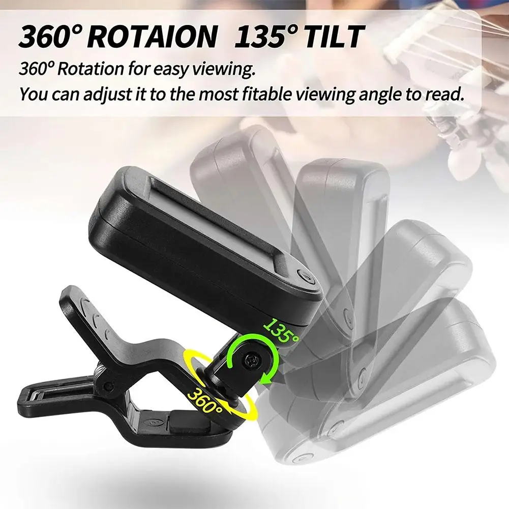 Guitar Tuner For All Instruments Clip on Electronic Tuner for Guitar Bass Ukulele Violin Mandolin Banjo Instruments Accesso G9N9
Guitar Tuner For All Instruments Clip on Electronic Tuner for Guitar Bass Ukulele Violin Mandolin Banjo Instruments Accesso G9N9