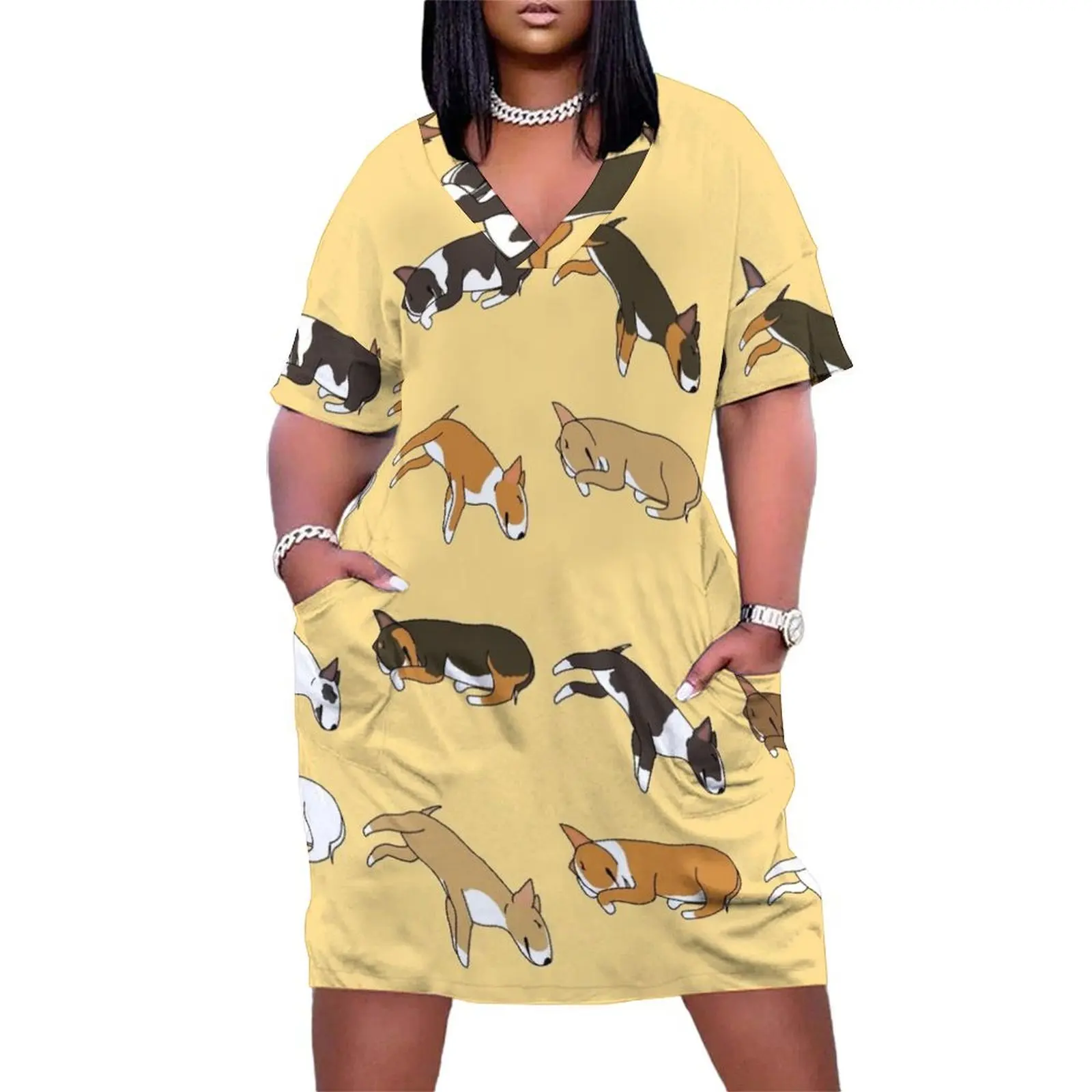 Lazy Bull Terrier - Yellow Loose Pocket Dress summer dresses women 2025 birthday dress for women dress summer
Lazy Bull Terrier - Yellow Loose Pocket Dress summer dresses women 2025 birthday dress for women dress summer