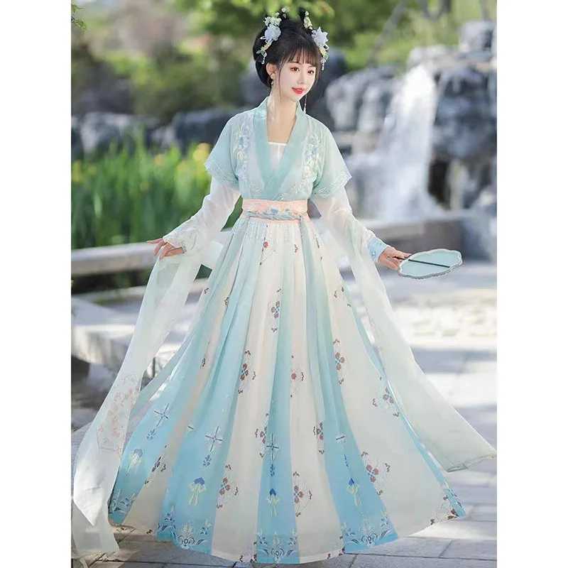 Women Cosplay Fairy Floral Embroidery Dress Song Dynasty Hanfu Skirt Ancient Chinese Costume Vestido
Women Cosplay Fairy Floral Embroidery Dress Song Dynasty Hanfu Skirt Ancient Chinese Costume Vestido