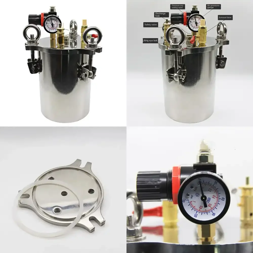 2026-3L Dispenser Pressure Tank 304 Stainless Steel Pressure Barrel Dispensing Valve Fluid Dispensing Storage Bucket
2026-3L Dispenser Pressure Tank 304 Stainless Steel Pressure Barrel Dispensing Valve Fluid Dispensing Storage Bucket