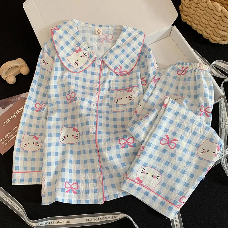 2Pcs Children Cute Long-Sleeved Trousers Pajamas Set Parent-Child Sweet Cartoon Lapel Cardigan Spring Summer New Soft Home Wear
2Pcs Children Cute Long-Sleeved Trousers Pajamas Set Parent-Child Sweet Cartoon Lapel Cardigan Spring Summer New Soft Home Wear