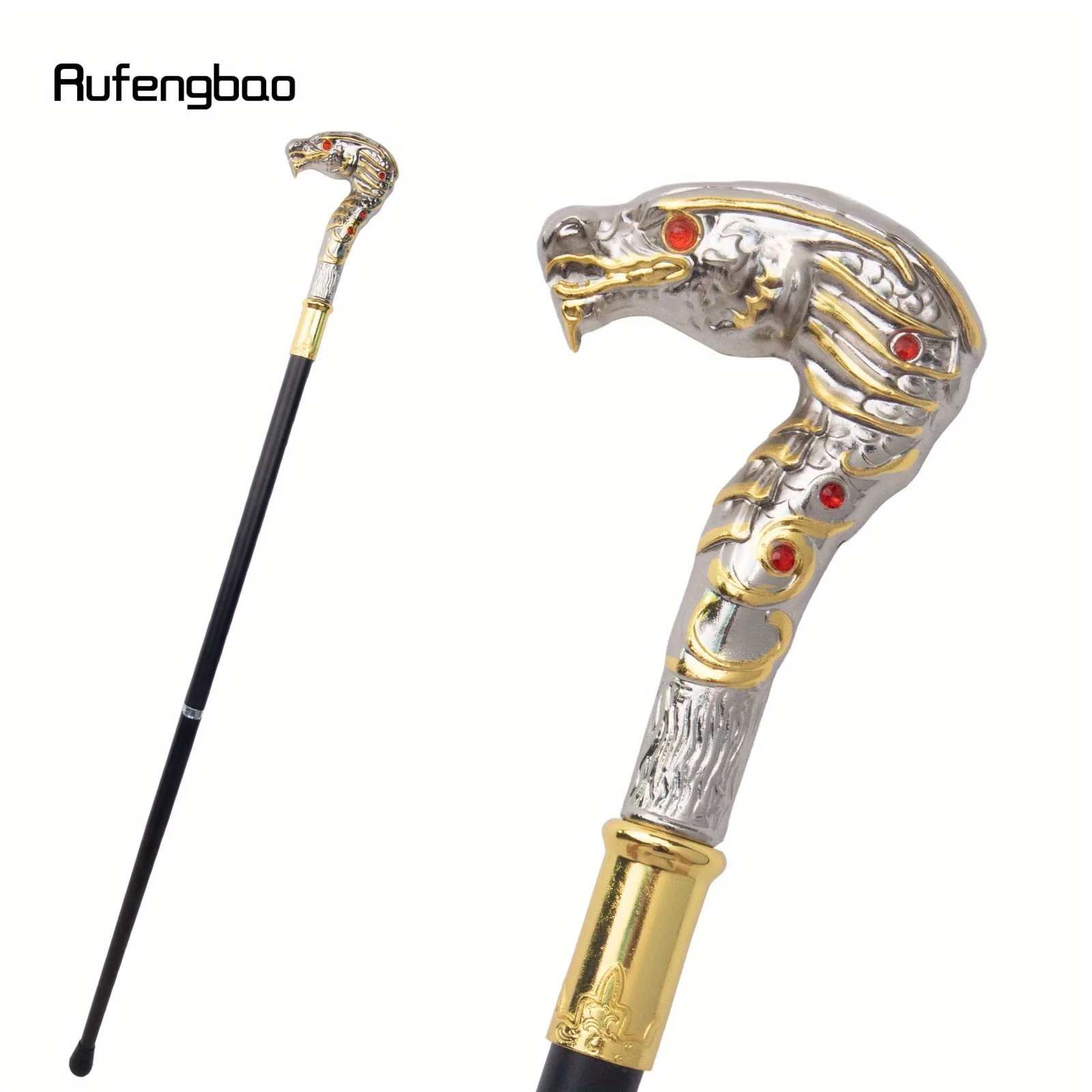 Golden White Red Eye Dragon Luxury Walking Stick Party Fashion Elegant Stick Cane Knob Crosier 93cm Performance Stage Cane
Golden White Red Eye Dragon Luxury Walking Stick Party Fashion Elegant Stick Cane Knob Crosier 93cm Performance Stage Cane