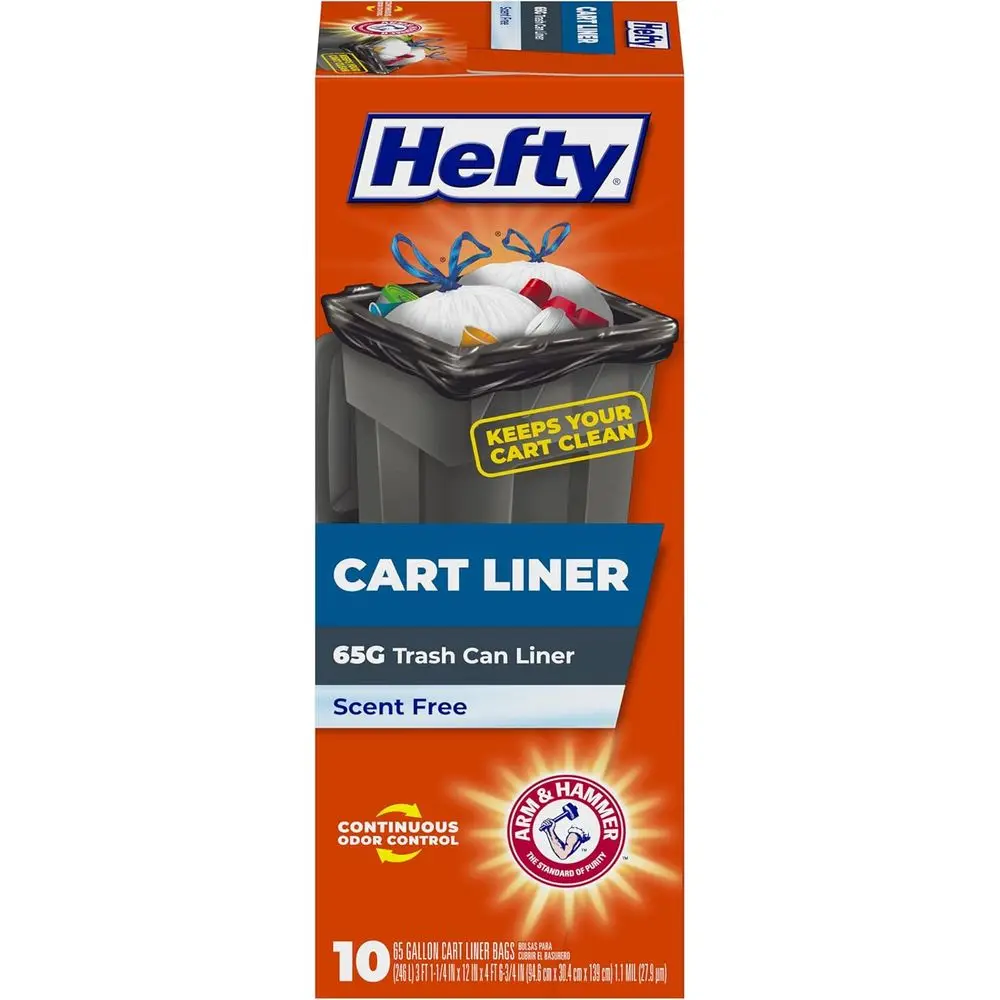 65 Gallon Odor-Controlled Scent-Free Trash Bags, 10 Pack
65 Gallon Odor-Controlled Scent-Free Trash Bags, 10 Pack