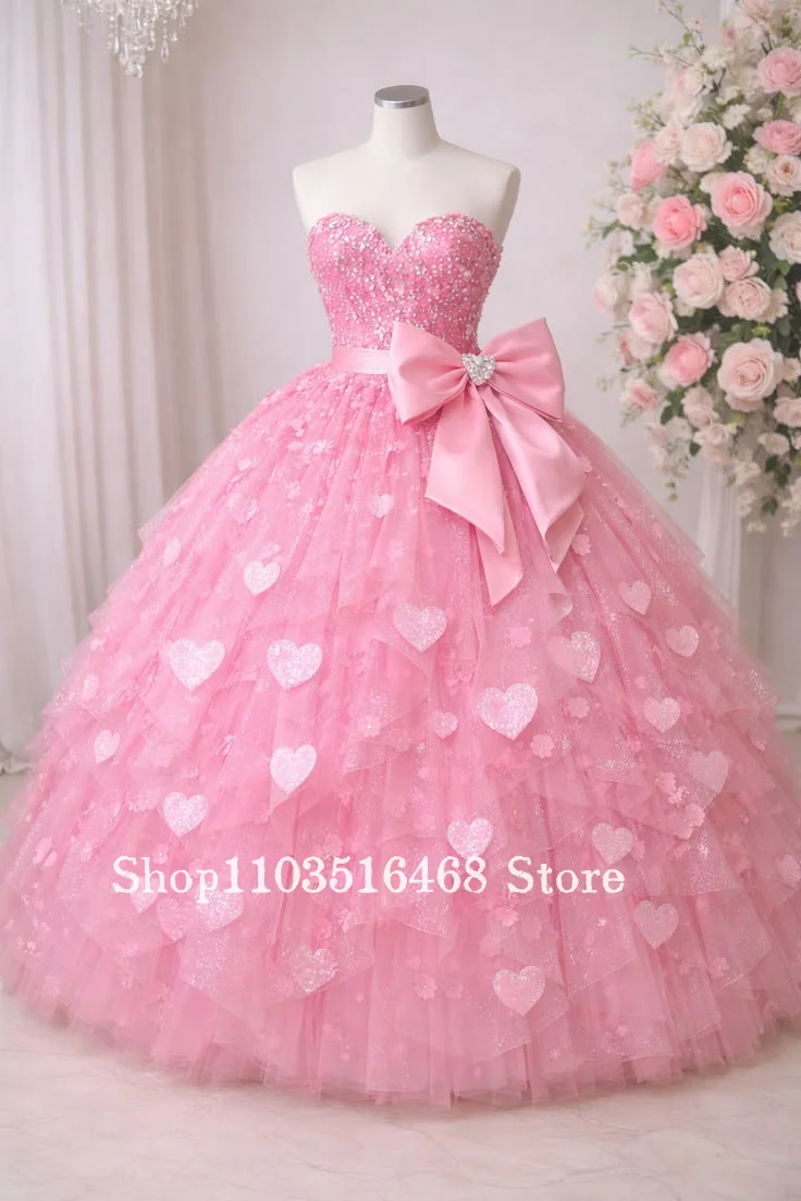 Customized Sparkling Gorgeous Strapless Quinceañera Dress Dreamy Pink Princess Prom Dress Graduation Ball Gown Sweet 16 Dress
Customized Sparkling Gorgeous Strapless Quinceañera Dress Dreamy Pink Princess Prom Dress Graduation Ball Gown Sweet 16 Dress
