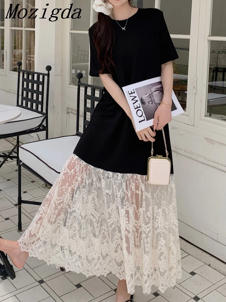 Summer Korean Patchwork Lace Sweet Girl's Chic Pleated Ruffle Dress Fashion Women Casual Long Dress Ladies Work Dresses
Summer Korean Patchwork Lace Sweet Girl's Chic Pleated Ruffle Dress Fashion Women Casual Long Dress Ladies Work Dresses