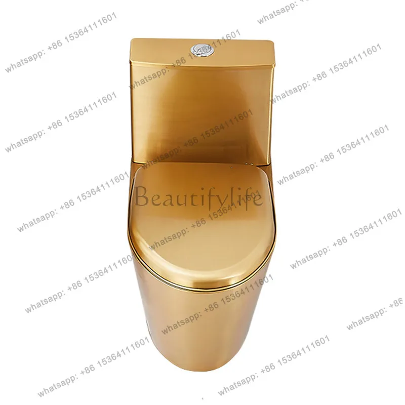 Gold stainless steel toilet light luxury bathroom deodorant toilet
Gold stainless steel toilet light luxury bathroom deodorant toilet