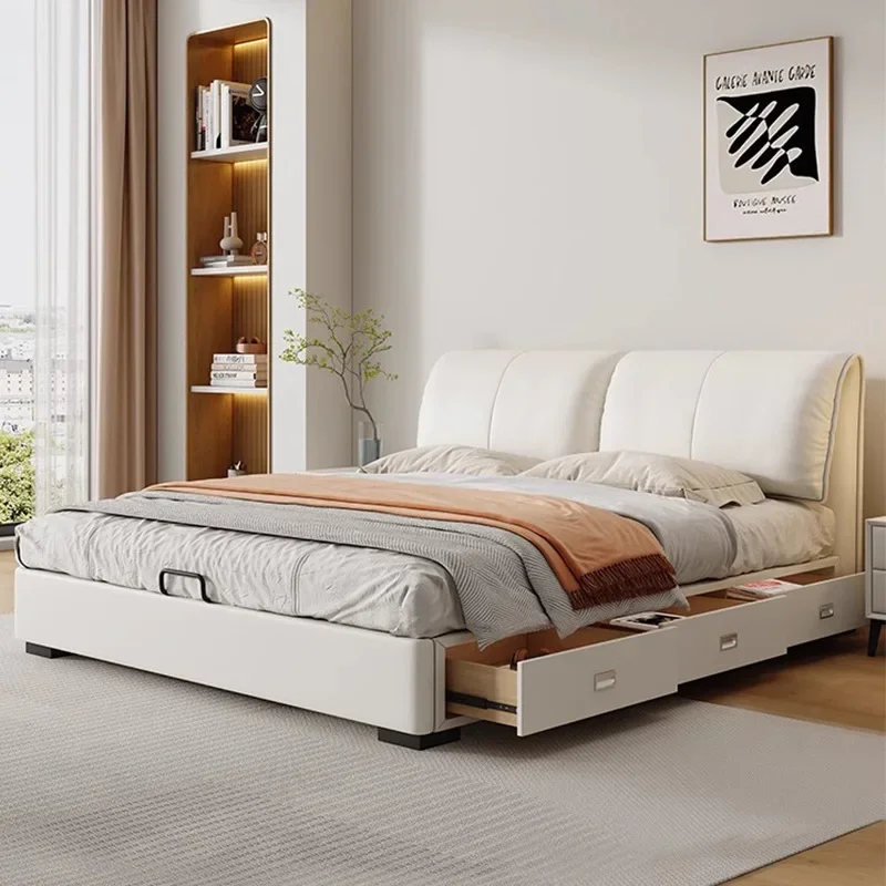 Multifunctional leather bed modern simple light luxury storage master bedroom
Multifunctional leather bed modern simple light luxury storage master bedroom