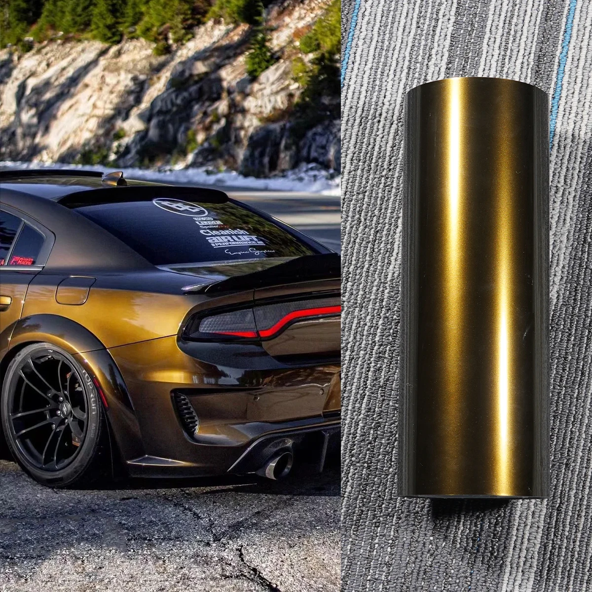 Midnight Gold High Glossy PET Covering car Adhesive Vinyl Wrap Film for Car Motorcycle Scooter Decal Wrapping 
Midnight Gold High Glossy PET Covering car Adhesive Vinyl Wrap Film for Car Motorcycle Scooter Decal Wrapping