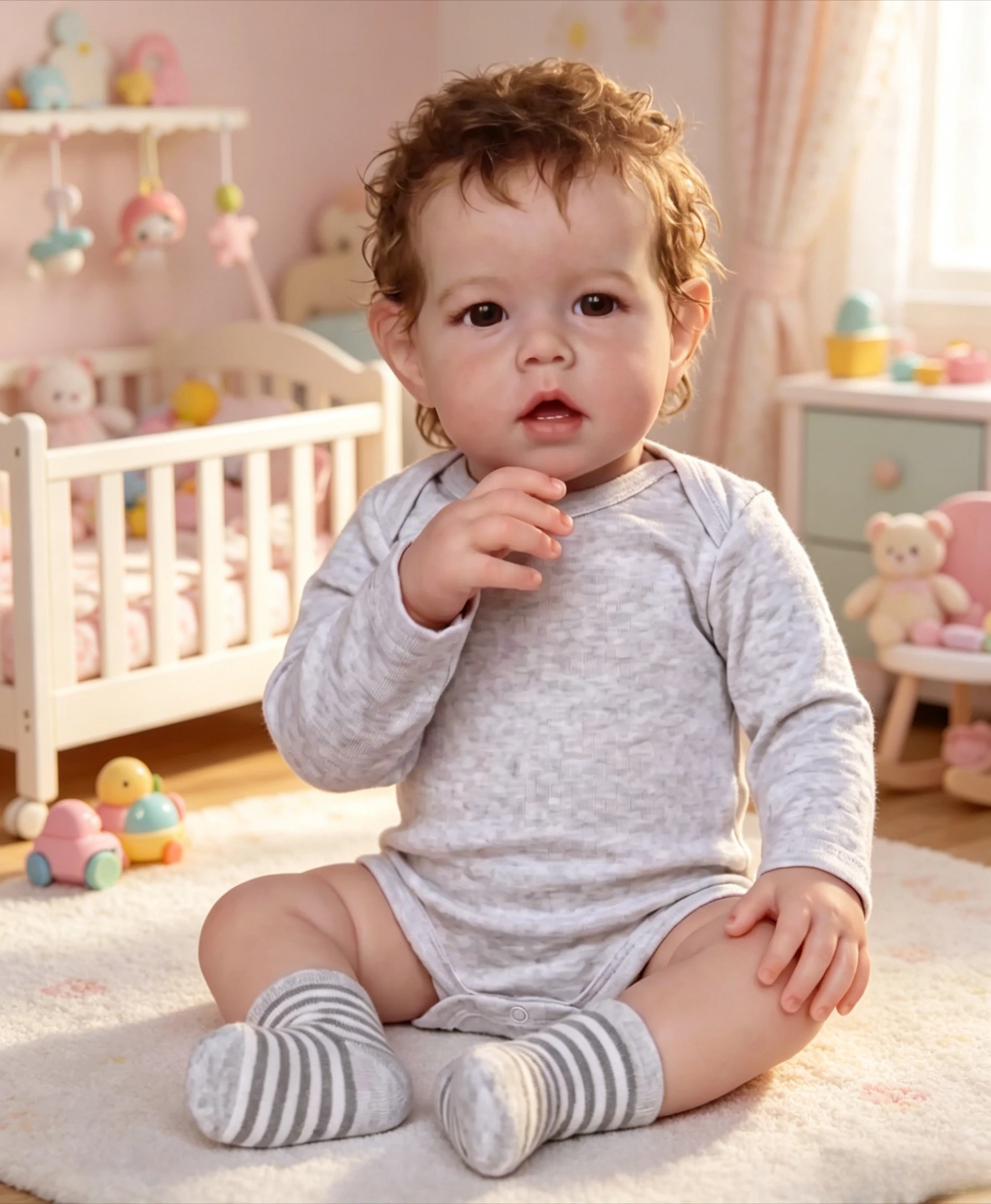 NPK 20Inch Reborn Liam Real Liflike Handmade Soft Touhc with 3D Skin Visible Veins Rooted Hair Toddler Baby Doll
NPK 20Inch Reborn Liam Real Liflike Handmade Soft Touhc with 3D Skin Visible Veins Rooted Hair Toddler Baby Doll