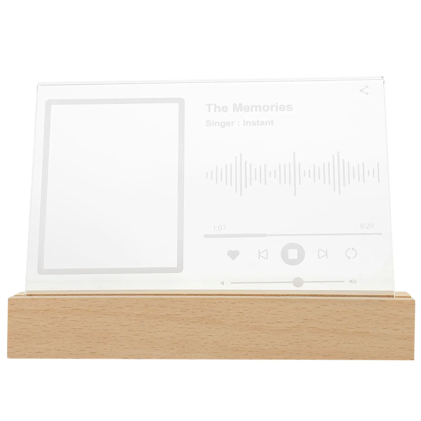 Glowing Photo Frame 3 Inch Transparent Desk Picture Frame for Photos Wood Music Home Decor Gift Photo Frames
Glowing Photo Frame 3 Inch Transparent Desk Picture Frame for Photos Wood Music Home Decor Gift Photo Frames