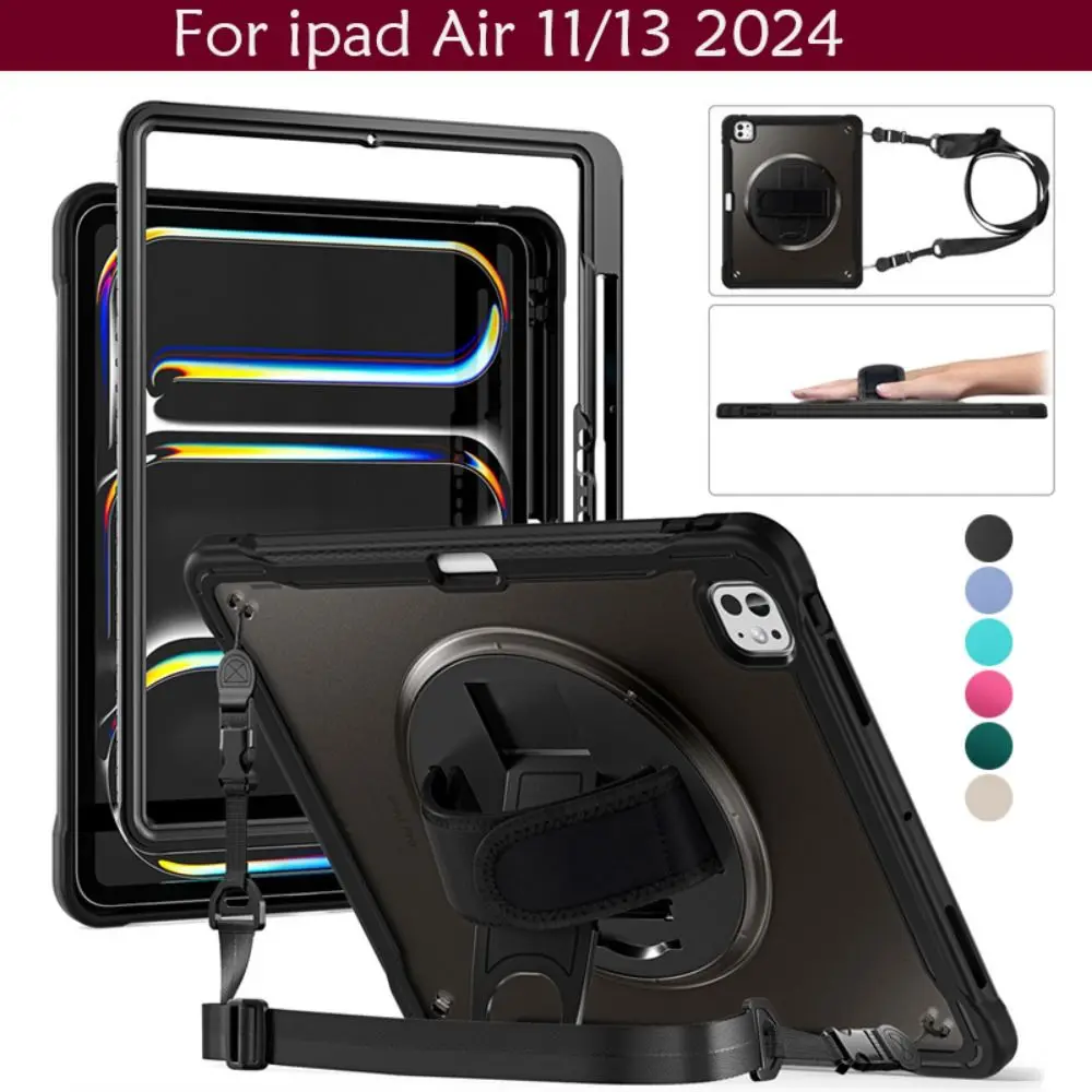 Shockproof Protective Case with Rotating Hand Strap TPU Cover Adjustable Nylon Strap Anti Scratch for iPad Air 11/13 2024
Shockproof Protective Case with Rotating Hand Strap TPU Cover Adjustable Nylon Strap Anti Scratch for iPad Air 11/13 2024