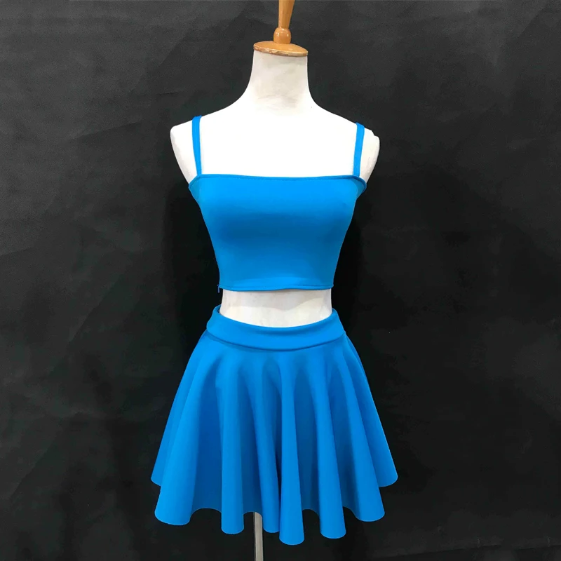 Blue Group Jazz Dance Clothing Sexy Pole Dance Outfit Bar Nightclub DJ Gogo Costume Stage Performance Rave Clothes XS9898
Blue Group Jazz Dance Clothing Sexy Pole Dance Outfit Bar Nightclub DJ Gogo Costume Stage Performance Rave Clothes XS9898