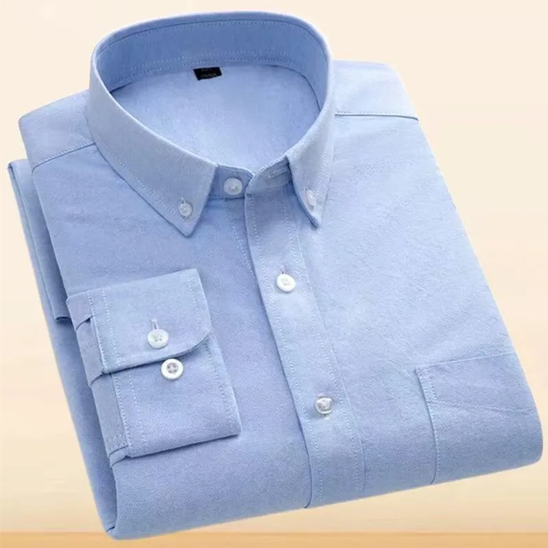 High Quality Men's Oxford Shirts 100% Cotton Solid Color Business Casual Stripe Social Dress Shirts Soft Slim Fit Man Clothing
High Quality Men's Oxford Shirts 100% Cotton Solid Color Business Casual Stripe Social Dress Shirts Soft Slim Fit Man Clothing
