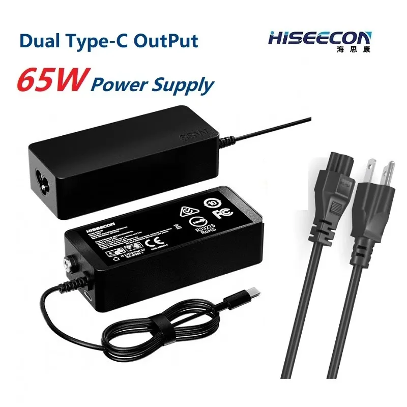 Адаптер питания для ноутбука с двумя зарядными устройствами типа C, 65 Вт для Lenovo ThinkPad, Hp, Chromebook, Yoga, Dell, ASUS, Acer, адаптер для быстрого питания типа C 
Адаптер питания для ноутбука с двумя зарядными устройствами типа C, 65 Вт для Lenovo ThinkPad, Hp, Chromebook, Yoga, Dell, ASUS, Acer, адаптер для быстрого питания типа C