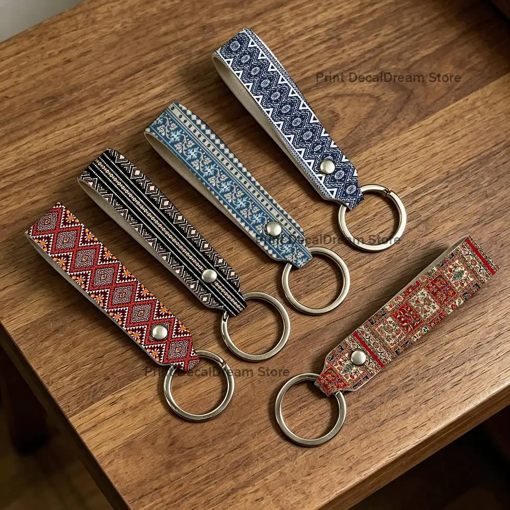 Persian Carpet Floral Pattern Car Key Chain Women Men Delicate Leather Pendant High-end Keychain Lovely Leather Rope Key Holder
Persian Carpet Floral Pattern Car Key Chain Women Men Delicate Leather Pendant High-end Keychain Lovely Leather Rope Key Holder