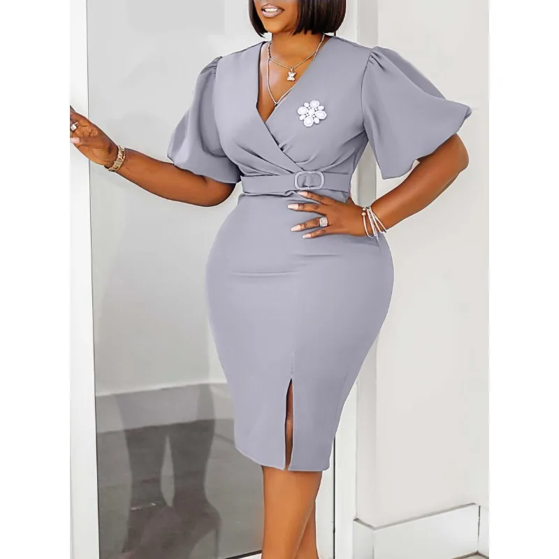 S-3XL Dashiki African Dresses for Women Summer Elegant African Short Sleeve V-neck Bodycon Midi Dress Outfits Ankara Dresses
S-3XL Dashiki African Dresses for Women Summer Elegant African Short Sleeve V-neck Bodycon Midi Dress Outfits Ankara Dresses