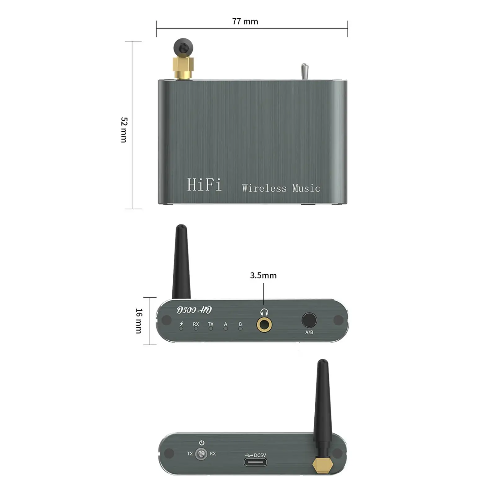 Music Audio Adapter Audio Transmitter Compact 5.2 Transmitter for Phones
Music Audio Adapter Audio Transmitter Compact 5.2 Transmitter for Phones