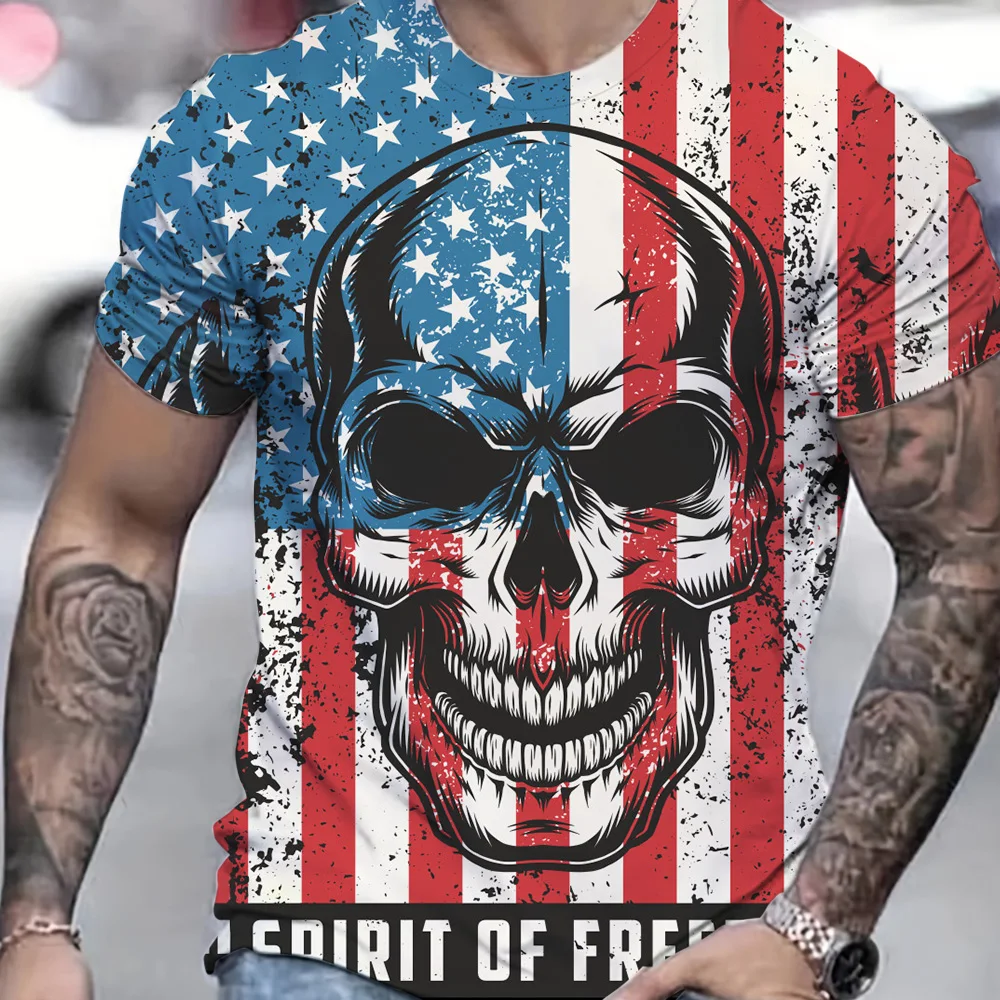 New Stylish Men's American Flag Graphic Print T-Shirt Oversized Loose Eagle Pattern Short Sleeve Clothing Casual Streetwear Tops
New Stylish Men's American Flag Graphic Print T-Shirt Oversized Loose Eagle Pattern Short Sleeve Clothing Casual Streetwear Tops