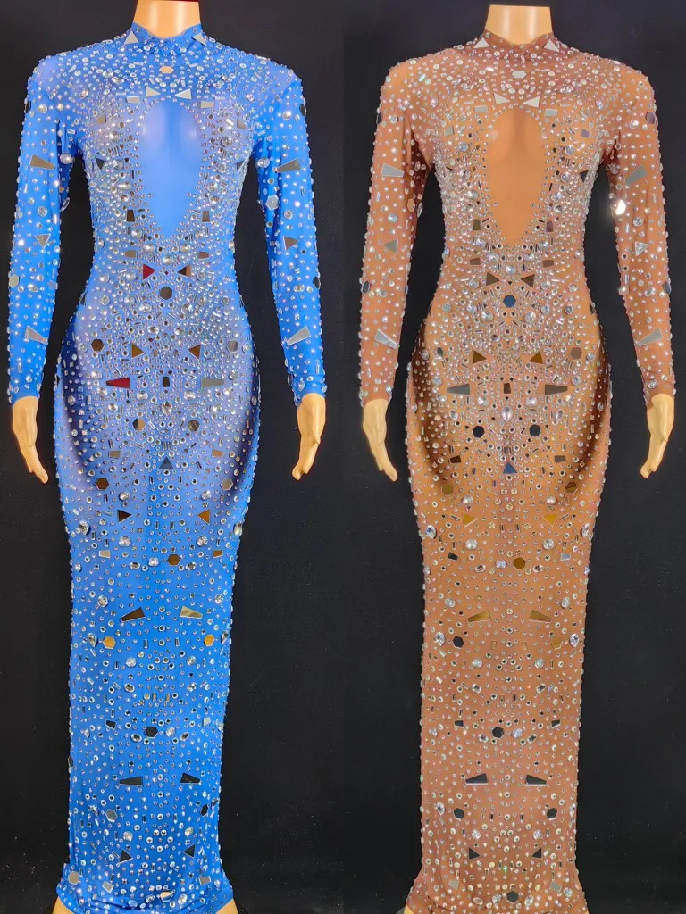 Hollow Out Chest Rhinestone Lenses High-end European And American Sexy Mesh Wrap Buttocks Charming Party Evening Dress Long
Hollow Out Chest Rhinestone Lenses High-end European And American Sexy Mesh Wrap Buttocks Charming Party Evening Dress Long