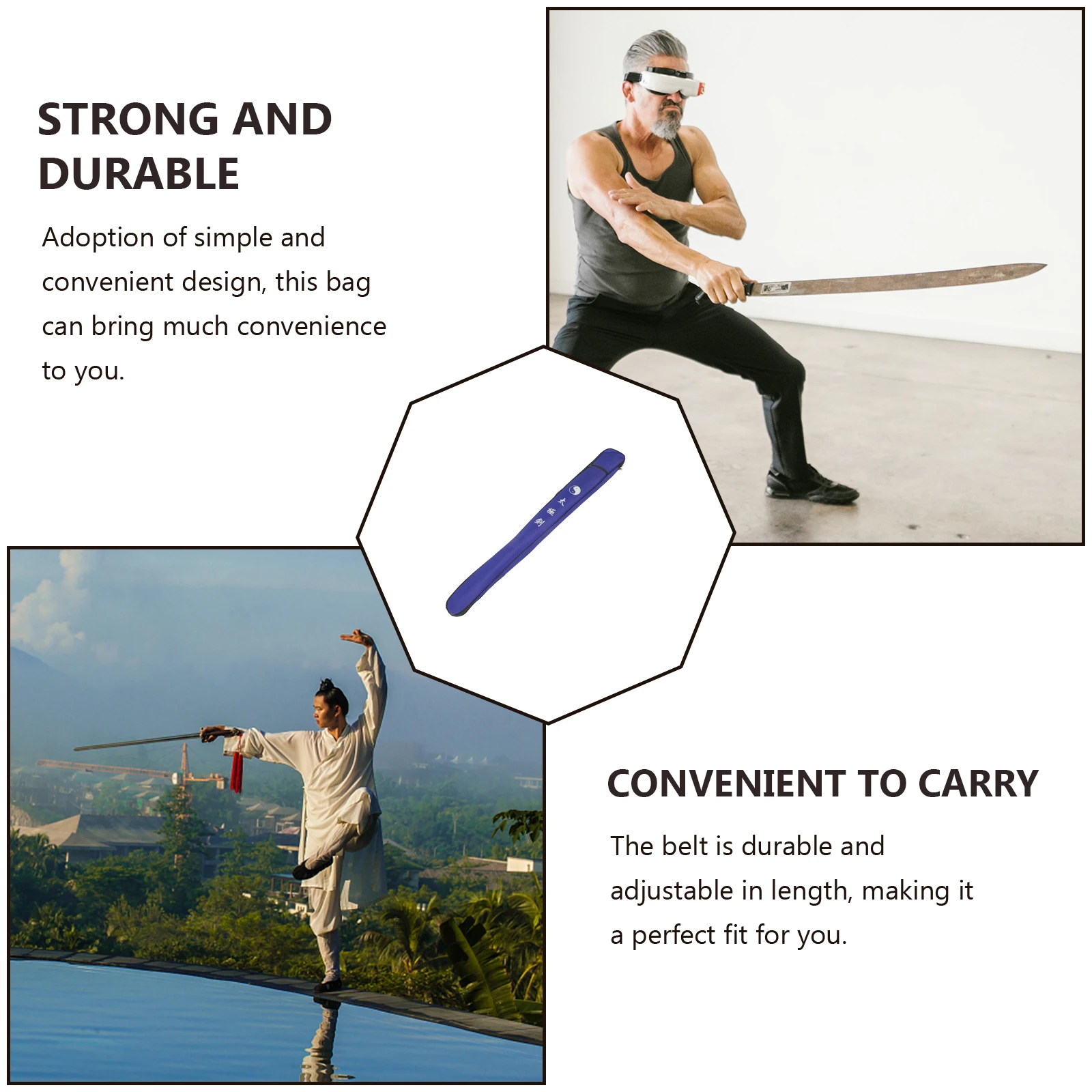 Sword Bag Martial Carrying Case Shoulder Strap Canvas Cover with Chinese Kung Fu Practice Swords
Sword Bag Martial Carrying Case Shoulder Strap Canvas Cover with Chinese Kung Fu Practice Swords