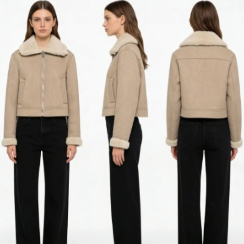 New Women's Fashion Soft Double-Sided Lapel Long Sleeve Versatile Jacket Women's Jacket
New Women's Fashion Soft Double-Sided Lapel Long Sleeve Versatile Jacket Women's Jacket