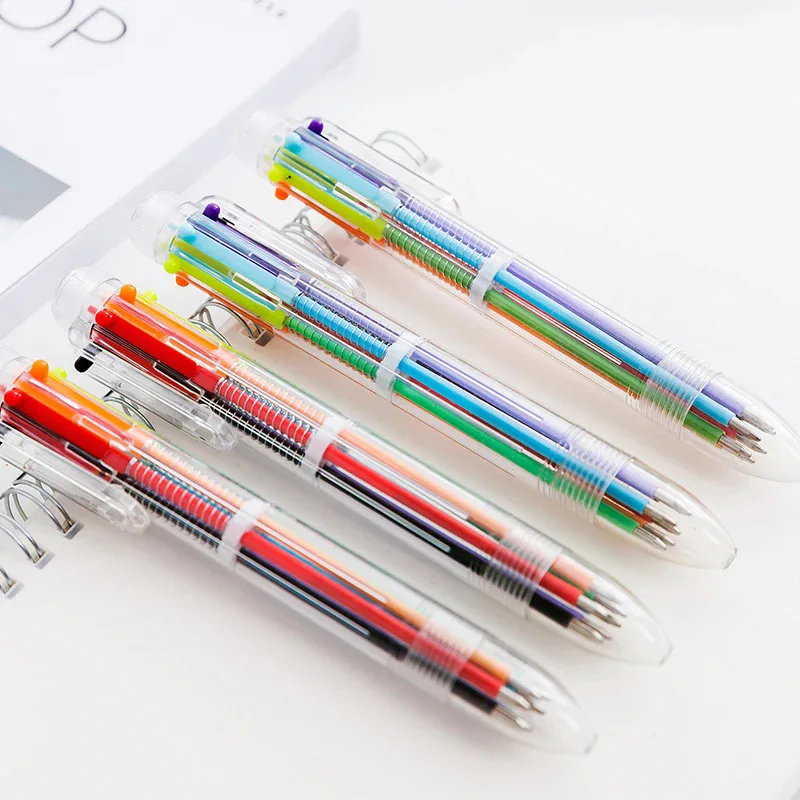 Six color ballpoint pen, multi-color hand account pen, creative stationery for students, simple and multifunctional color pen
Six color ballpoint pen, multi-color hand account pen, creative stationery for students, simple and multifunctional color pen