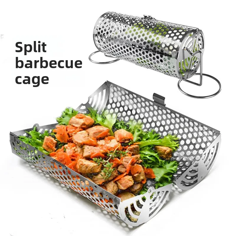 Stainless Steel Drum Barbecue Cage Set, New Open Circular Barbecue Grill, Portable BBQ Tool,with Bracket for 360 Degree Rotation
Stainless Steel Drum Barbecue Cage Set, New Open Circular Barbecue Grill, Portable BBQ Tool,with Bracket for 360 Degree Rotation