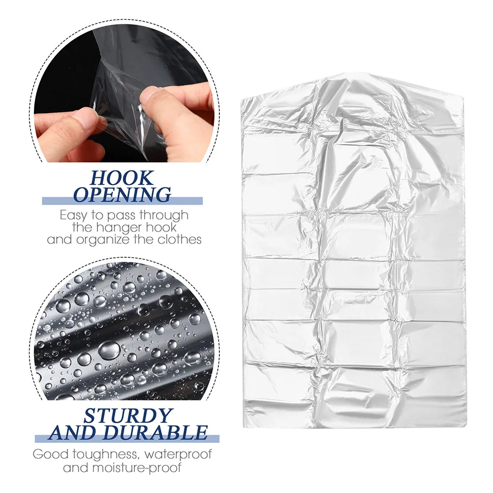 40Pcs Transparent Clothes Dust Proof Covers Garment Bags Hanging Wardrobe Storage Clothes Protective Covers Dust- Garment Bags 
40Pcs Transparent Clothes Dust Proof Covers Garment Bags Hanging Wardrobe Storage Clothes Protective Covers Dust- Garment Bags