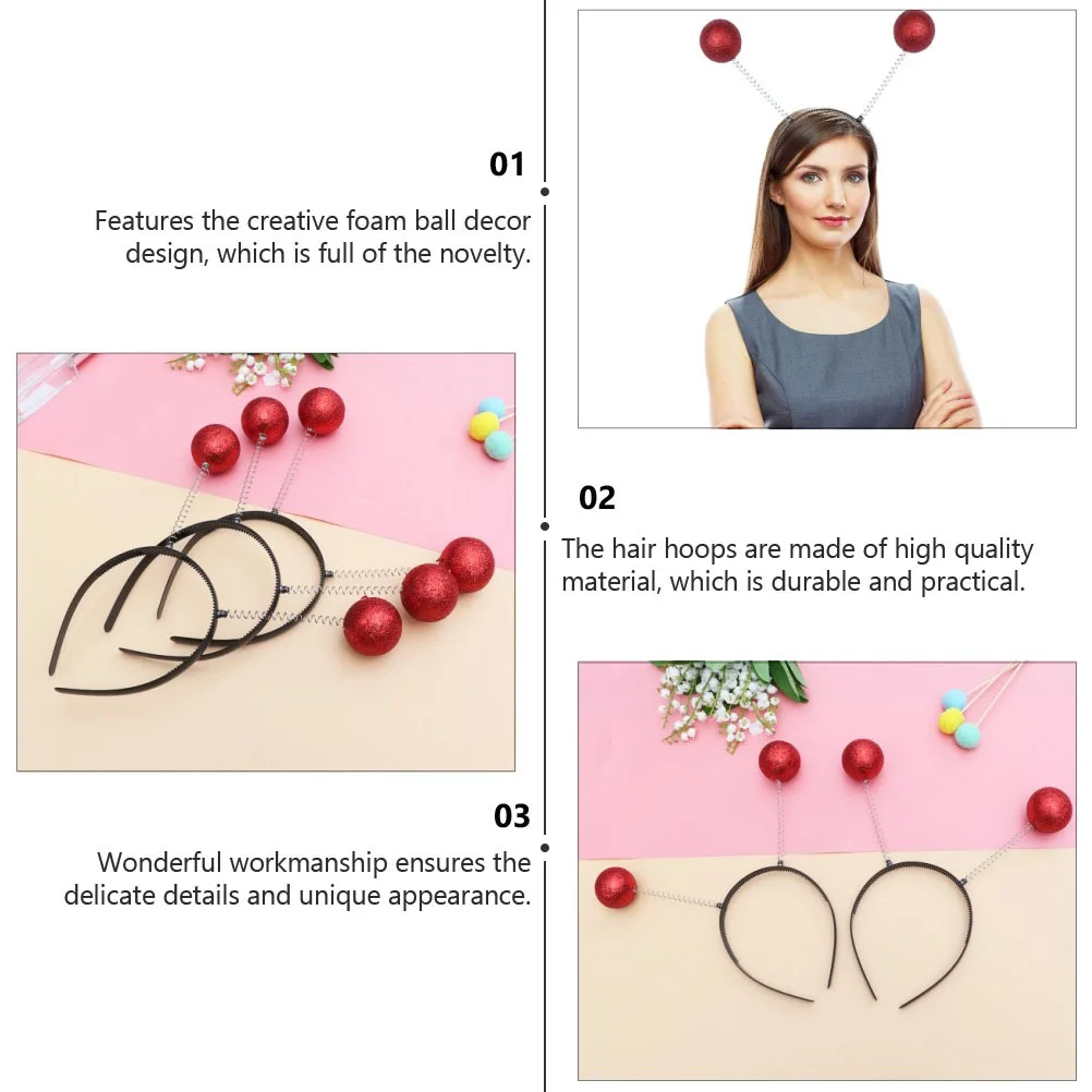 6 Pcs Foam Ball Hair Hoops Creative Party Headdress Headbands Unique Prop Costume Kids Adults Festive Accessories
6 Pcs Foam Ball Hair Hoops Creative Party Headdress Headbands Unique Prop Costume Kids Adults Festive Accessories