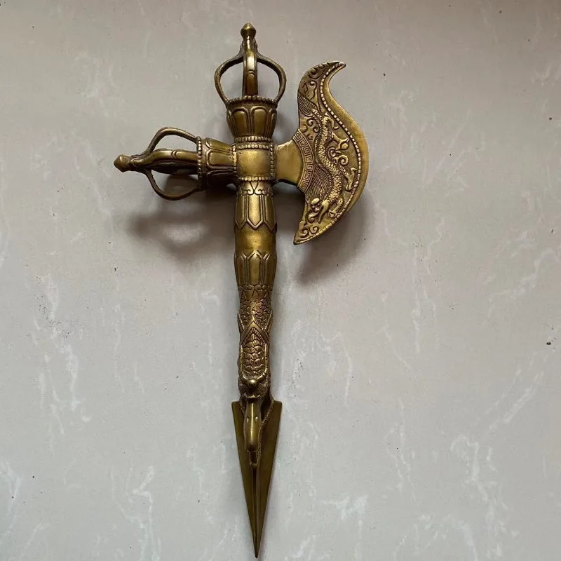 Tibetan Tantric Vajra Axe Phurba Ornament Buddhist Ritual Kartika Kila Pestle Meditation Altar Decor
Tibetan Tantric Vajra Axe Phurba Ornament Buddhist Ritual Kartika Kila Pestle Meditation Altar Decor
