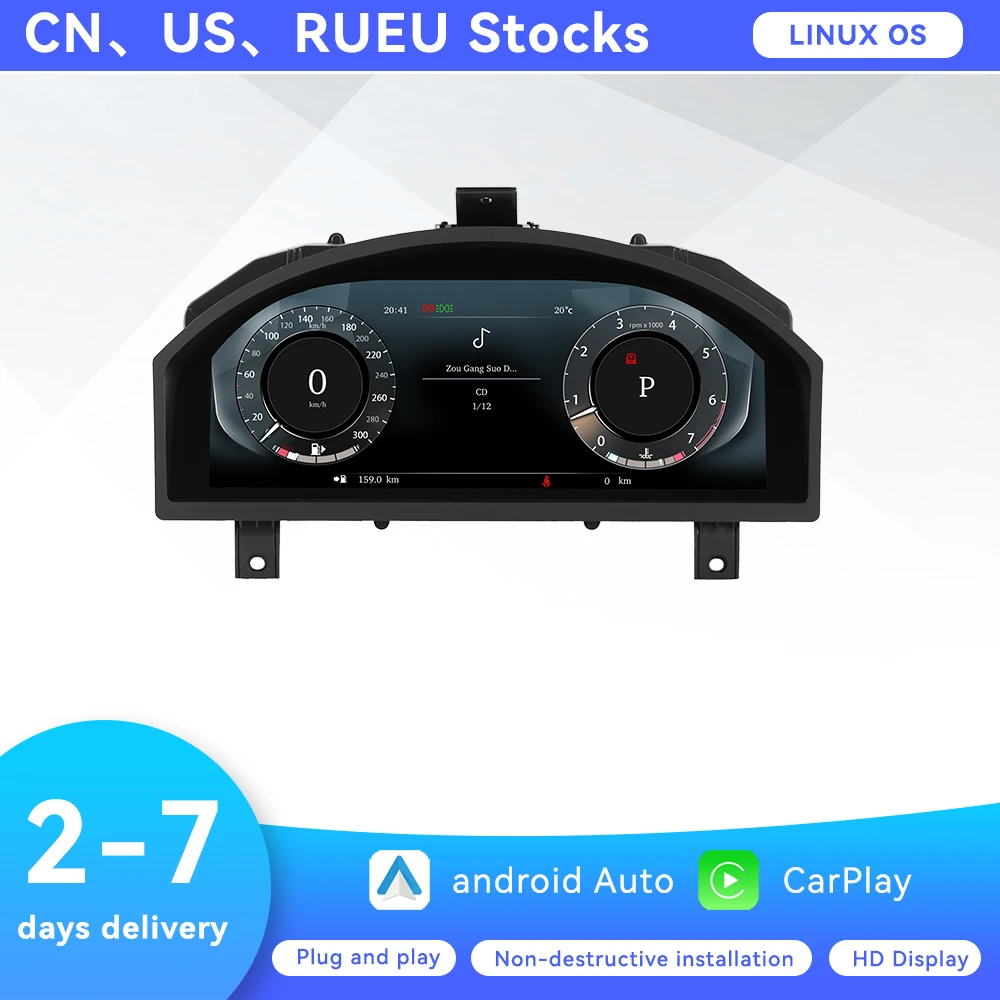 12.3 inch 2K Screen Linux Car LCD Digital Cluster Instrument Virtual Cockpit For Land Rover Freelander 2 2007 - 2015 Speedometer
12.3 inch 2K Screen Linux Car LCD Digital Cluster Instrument Virtual Cockpit For Land Rover Freelander 2 2007 - 2015 Speedometer