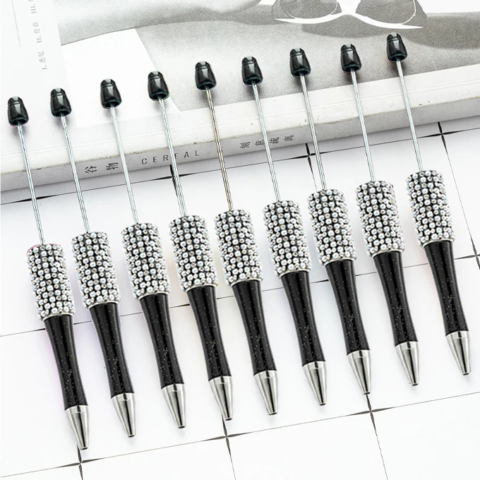 20Pcs Black Diamond Bead Pen Wholesale Creative DIY Handmade Sticker Set Diamond Beaded Ballpoint Pens Advertising Gift Pen
20Pcs Black Diamond Bead Pen Wholesale Creative DIY Handmade Sticker Set Diamond Beaded Ballpoint Pens Advertising Gift Pen