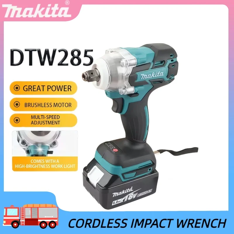 Makita DTW285 18V Brushless Electric Screwdriver 1/2" Socket Rechargeable Drill Driver Compatible For Makita 18V Battery
Makita DTW285 18V Brushless Electric Screwdriver 1/2" Socket Rechargeable Drill Driver Compatible For Makita 18V Battery