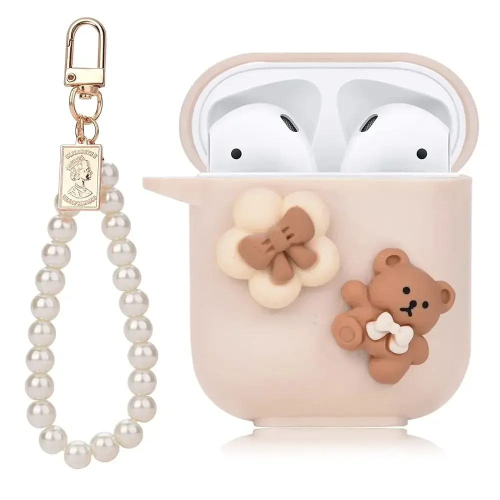 Cute AirPod Case Cartoon Lovely Bear Design with Pearl Chain Soft Protective Cover Compatible with AirPods 2 & 1 Generation f
Cute AirPod Case Cartoon Lovely Bear Design with Pearl Chain Soft Protective Cover Compatible with AirPods 2 & 1 Generation f