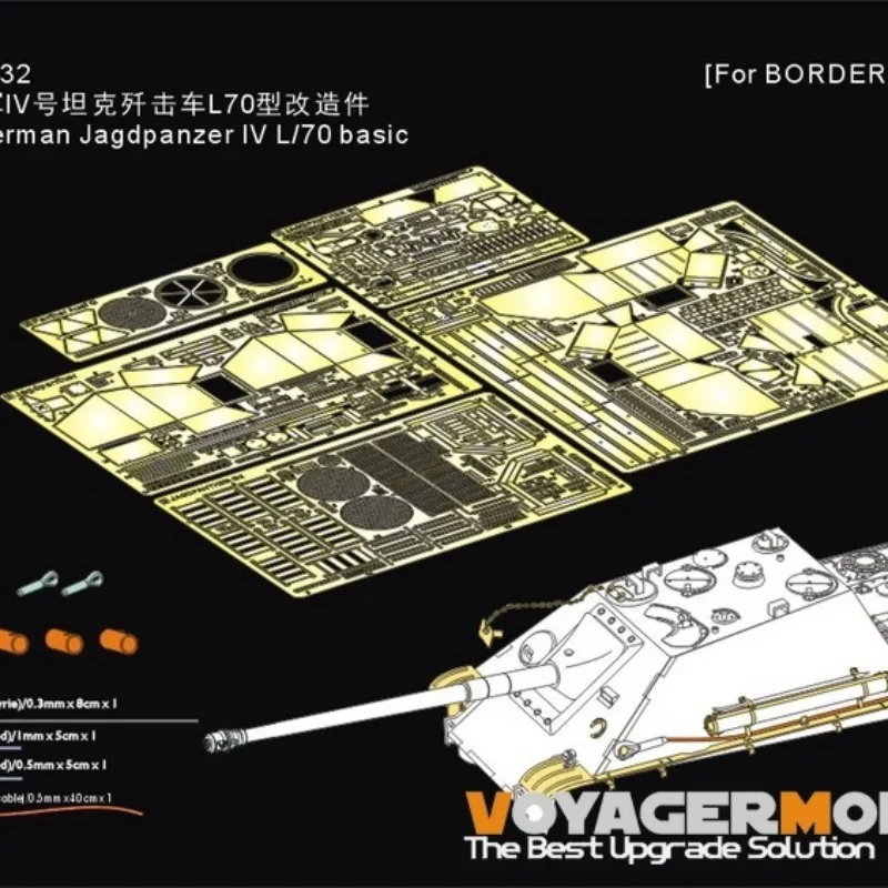 Модель Voyager PE351332 Базовый комплект обновления версии Jagdpanther G2 времен Второй мировой войны (для TAKOM 2118/35002) (без танка)
Модель Voyager PE351332 Базовый комплект обновления версии Jagdpanther G2 времен Второй мировой войны (для TAKOM 2118/35002) (без танка)