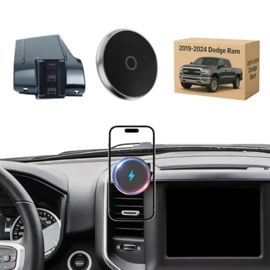 Phone Mount for Ram 1500/2500/3500 2019-2024, 5" and 8.4",15W Wireless Charger, Magnetic Phone Holder, Dashboard Car Holder, 36
Phone Mount for Ram 1500/2500/3500 2019-2024, 5" and 8.4",15W Wireless Charger, Magnetic Phone Holder, Dashboard Car Holder, 36