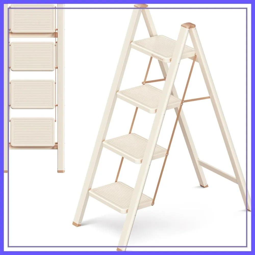 4 Step Folding Step Stool, Anti-Slip Pedal, 330LBS Capacity, Lightweight Portable Ladder for Home Kitchen
4 Step Folding Step Stool, Anti-Slip Pedal, 330LBS Capacity, Lightweight Portable Ladder for Home Kitchen