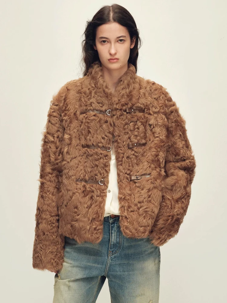 High-end Luxury Natural Lamb Fur Jackets for Women 2026 New Simple Casual Stand Collar Fluffy Warm Short Winter Real Fur Coat
High-end Luxury Natural Lamb Fur Jackets for Women 2026 New Simple Casual Stand Collar Fluffy Warm Short Winter Real Fur Coat