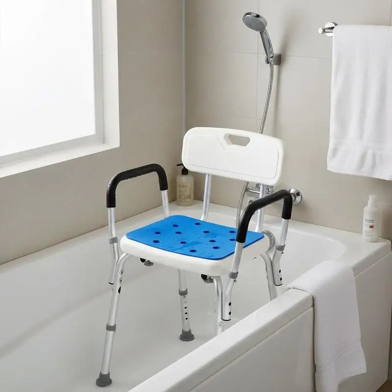 Bath Bench 400lbs Capacity For Senior Disability Medical Use, Padded Backrest Adjustable Height Heavy Duty Seating Support Professional Bathtub Safety Furniture Blue White Plastic Aluminum Frame Construction 17-21 Inch Height Range Adult Size Assista
Bath Bench 400lbs Capacity For Senior Disability Medical Use, Padded Backrest Adjustable Height Heavy Duty Seating Support Professional Bathtub Safety Furniture Blue White Plastic Aluminum Frame Construction 17-21 Inch Height Range Adult Size Assista